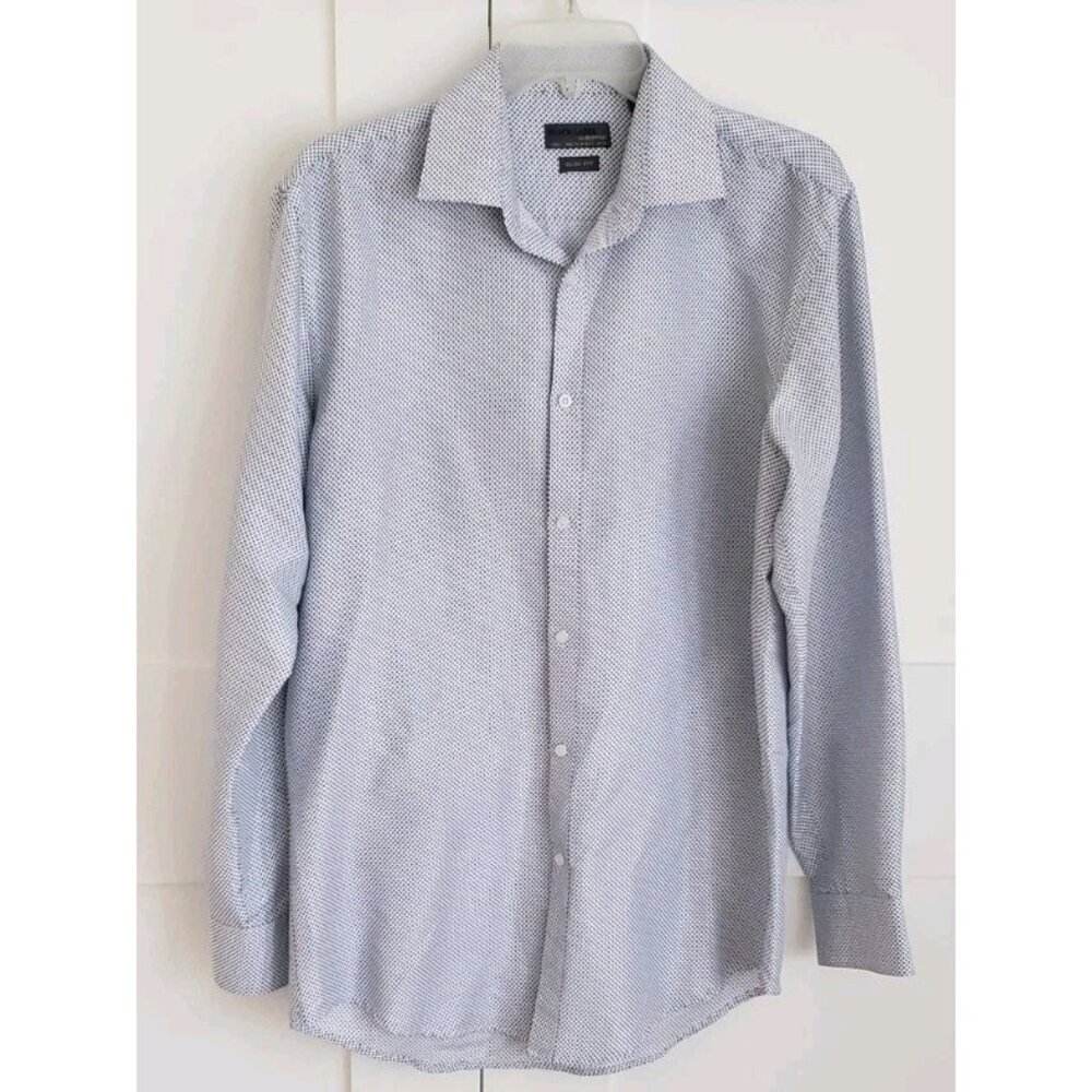 BLACK LABEL BY RUFFINI MEN'S SLIM DRESS SHIRT SZ 15-15.5 /34-35 MADE IN ITALY